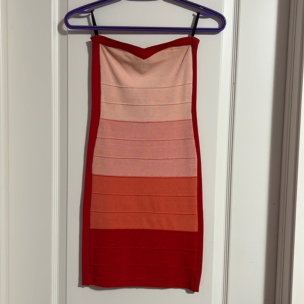 Strapless bandage dress